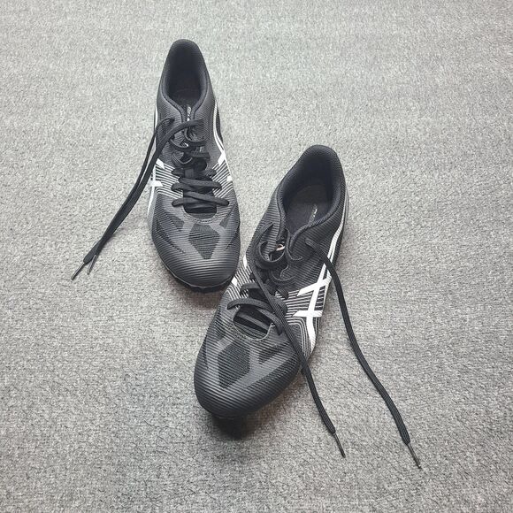 ASICS Hyper MD 7 Track Shoes Mens Size 9 Black White Spikes G502J Isaiah 41:10 - Picture 1 of 11